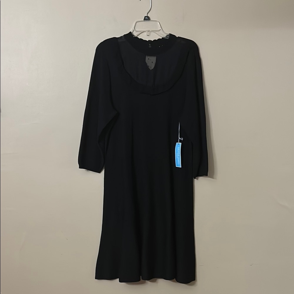 NWT Draper James Black 3/4 Sleeve Sweater Dress Size 1X
